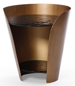 Стеклянный столик ET6123 (D48,6) закаленное стекло/бронзовый в Мурманске