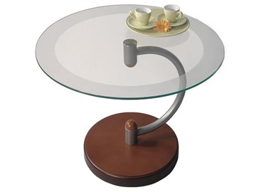 Стеклянный столик Дуэт 13Н (металлик средне-коричневый) в Мурманске
