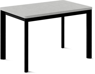 Раздвижной стол Кубика Токио-2L (ноги металлические черные, светлый цемент) в Мурманске