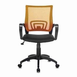 Компьютерное кресло Brabix Fly MG-396 (с подлокотниками, сетка, оранжевое/черное) 532084 в Мурманске