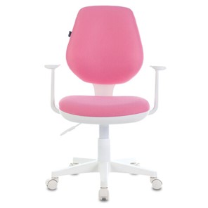 Кресло офисное Brabix Fancy MG-201W (с подлокотниками, пластик белый, розовое) 532409 в Мурманске
