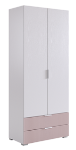 Шкаф двухдверный Зефир 120.01 (белое дерево/пудра розовая (эмаль)) в Мурманске