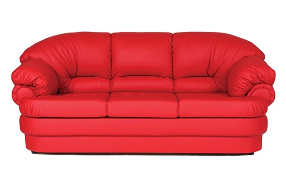 Офисный прямой диван Релакс трехместный, экокожа в Мурманске купить понизкой цене 91852 р
