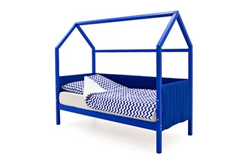Кровать-домик «Svogen синий» мягкая в Мурманске