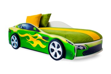 Кровать-машина детская Бондимобиль зеленый в Мурманске - предосмотр