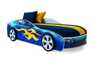 Детская кровать-машина Бондимобиль синий в Мурманске