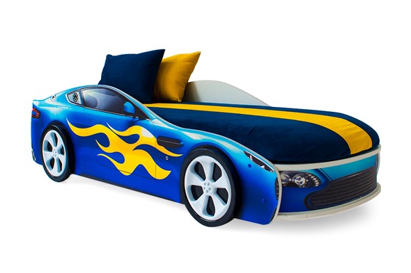 Детская кровать-машина Бондимобиль синий в Мурманске - изображение
