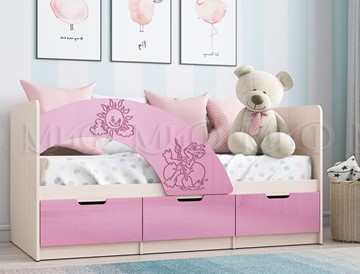 Детская кровать с бортиками Юниор-3, Розовый металлик в Мурманске