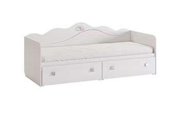 Детская кровать Фэнтези с ящиками, белый рамух в Мурманске