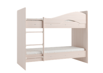 Двухэтажная детская кровать Мая на щитах со шкафом и ящиками, цвет Млечный дуб в Мурманске - предосмотр 2