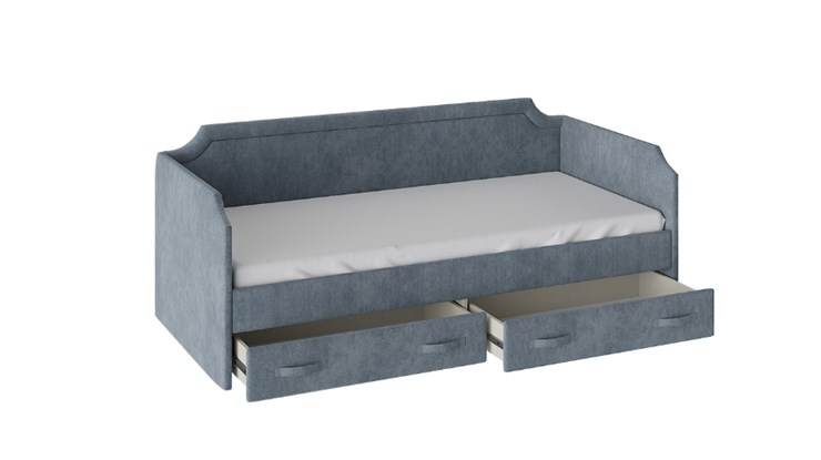 Детская кровать Кантри Тип 1, ТД-308.12.02 (Замша синяя) в Мурманске - изображение 1