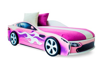 Кровать-машина Бондимобиль розовый в Мурманске