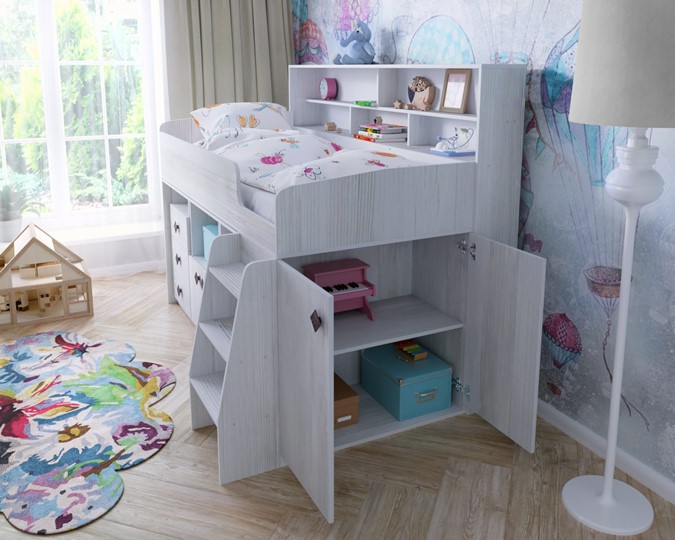 Кровать-чердак в детскую Малыш-5, цвет Винтерберг в Мурманске - изображение 6