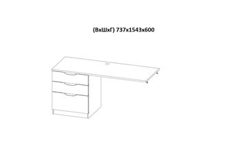 Кровать 2-х ярусная с письменным столом и шкафом POLINI Kids Simple Белый / Бетон в Мурманске - предосмотр 9
