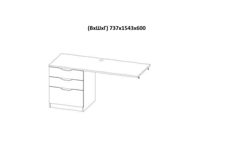 Кровать 2-х ярусная с письменным столом и шкафом POLINI Kids Simple Белый / Бетон в Мурманске - изображение 9