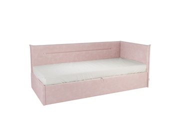 Кровать в детскую 0.9 Альба (Тахта), нежно-розовый (велюр) в Мурманске
