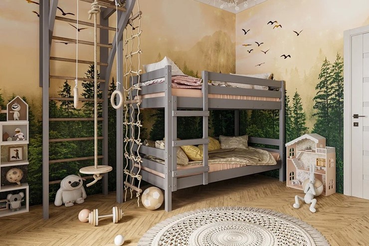 Детская кровать Джуниор двухъярусная (Антрацит) в Мурманске - изображение 2