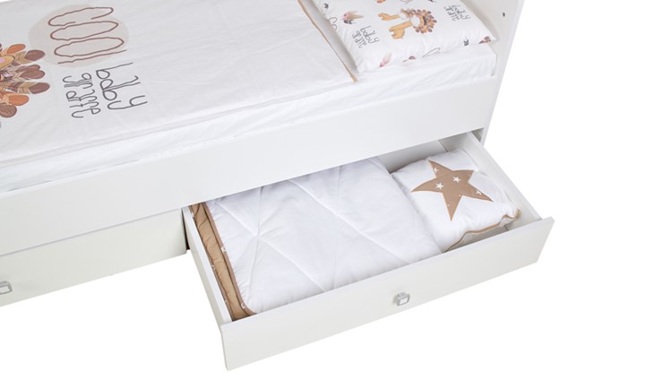 Детская кровать с комодом Фея 1100 Белый в Мурманске - изображение 10