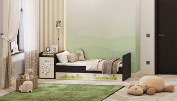 Детская кровать с комодом Фея 1100 Зайчонок Венге-бежевый в Мурманске - предосмотр 5