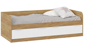 1-спальная детская кровать Хилтон Тип 1 900 (Дуб Крафт Золотой/Белый матовый) в Мурманске