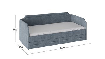 Детская кровать Кантри Тип 1, ТД-308.12.02 (Замша синяя) в Мурманске - предосмотр 2