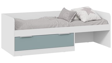 Кровать односпальная детская Марли Тип 1 (Белый/Серо-голубой) в Мурманске