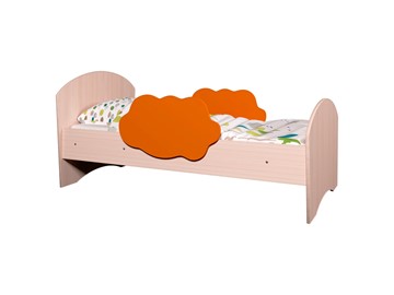 Детская кровать Тучка, корпус Дуб млечный, фасад Оранжевый в Мурманске