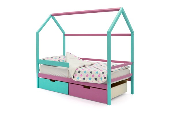 Кровать-домик в детскую Svogen лаванда-мятный в Мурманске - изображение