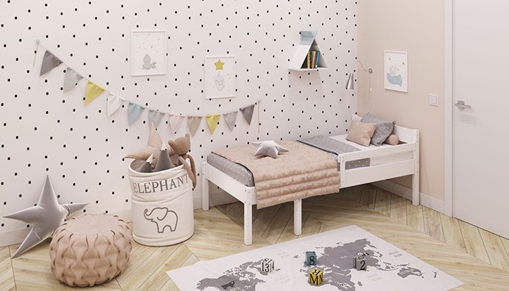 Детская кровать POLINI Kids Simple 935 Белый в Мурманске - изображение 6