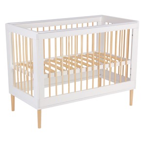 Кровать для новорожденных POLINI Kids Simple 360 Белый / Натуральный в Мурманске