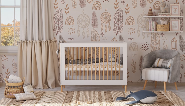 Кровать для новорожденных POLINI Kids Simple 360 Белый / Натуральный в Мурманске - изображение 6
