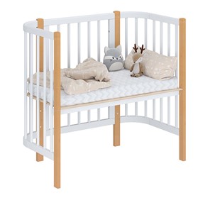 Детская кровать POLINI Kids Simple 105 Белый / Бук в Мурманске - предосмотр 1