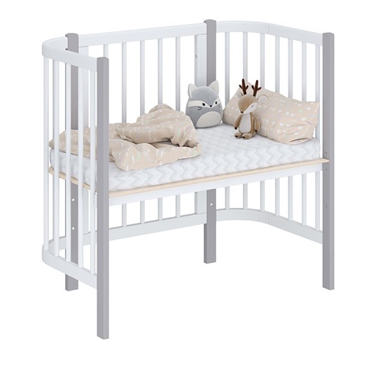 Приставная кровать POLINI Kids Simple 105 Белый / Серый в Мурманске - изображение 1