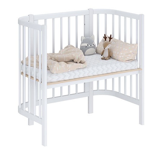 Кроватка приставная POLINI Kids Simple 105 Белый в Мурманске - изображение 1