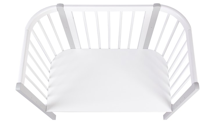 Кроватка детская приставная POLINI Kids Simple 120 Белый / Серый в Мурманске - изображение 3