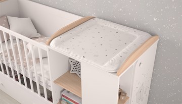 Многофункциональная кровать с комодом POLINI Kids French 800 TEDDY Белый / Дуб пастельный в Мурманске - предосмотр 6