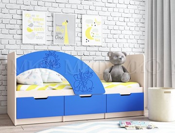 Кровать детская Юниор-3, синий матовый в Мурманске