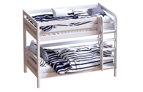 Кровать 2-ярусная Авалон, восковая эмаль с прямой лестницей в Мурманске - изображение
