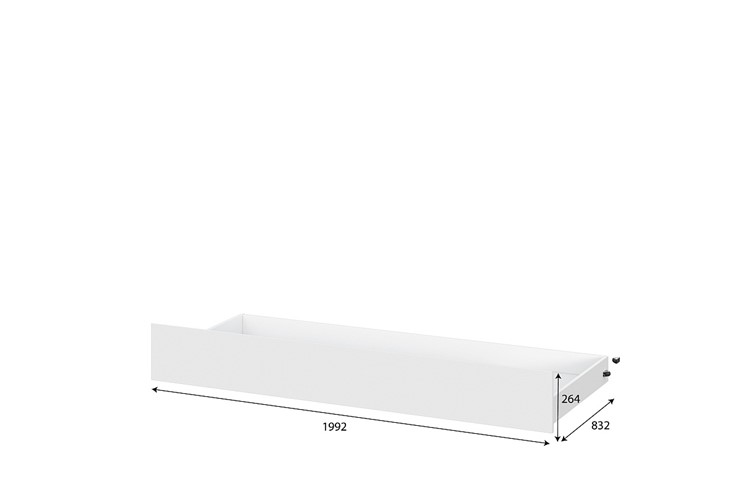 Выкатная кровать для детей Токио, белый текстурный (одинарная (0,9х2,0) + выкатная) в Мурманске - изображение 4