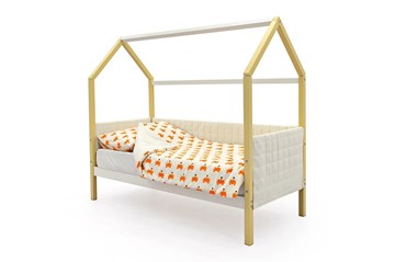 Кровать-домик в детскую «Svogen бежево-белый» мягкая в Мурманске