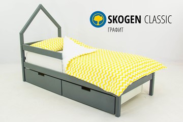 Кровать-домик в детскую мини Skogen графит в Мурманске