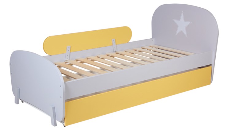 Мебель для детской POLINI Kids Mirum №1 Белый / Серый / Желтый в Мурманске - изображение 4