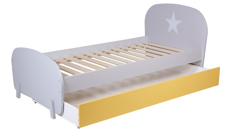 Мебель для детской POLINI Kids Mirum №1 Белый / Серый / Желтый в Мурманске - изображение 6