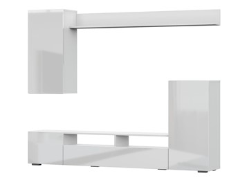 Набор мебели в гостиную МГС-4, белый/белый глянец в Мурманске - предосмотр