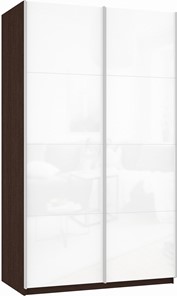 Шкаф-купе Прайм (Белое стекло/Белое стекло) 1200x570x2300, венге в Мурманске