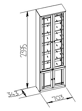 Шкаф для книг Sherlock 32, Дуб Сонома в Мурманске - изображение 3