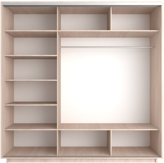 Шкаф 3-створчатый Экспресс (Комби) 2100х600х2400, дуб молочный в Мурманске - изображение 1