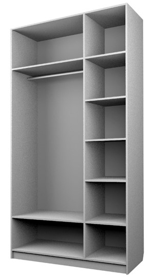Шкаф трехдверный ЭШ3-РС-23-12 Зс (с зеркалом), Дуб Крафт белый в Мурманске - изображение 1