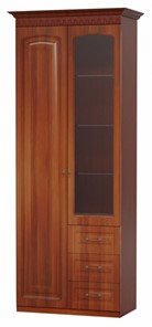 Шкаф со стеклянными дверцами Гармония-4, МЦН комбинированный в Мурманске