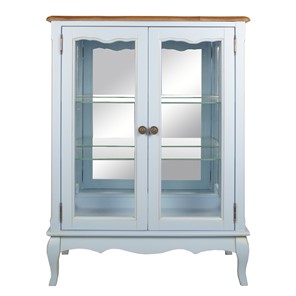 Шкаф со стеклянными дверцами Leontina для посуды (ST9318B) Голубой в Мурманске